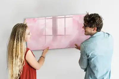 Beschreibbare Magnettafel mit Feder Abstraktion Motiv