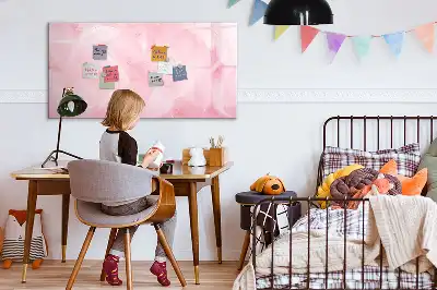 Beschreibbare Magnettafel mit Feder Abstraktion Motiv
