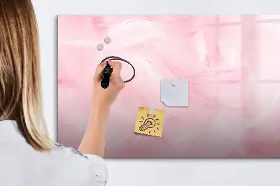 Beschreibbare Magnettafel mit Feder Abstraktion Motiv