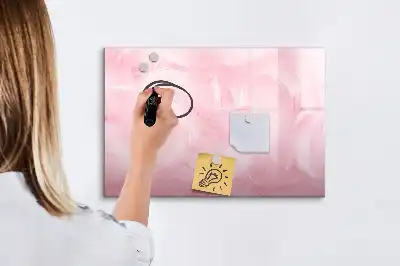 Beschreibbare Magnettafel mit Feder Abstraktion Motiv