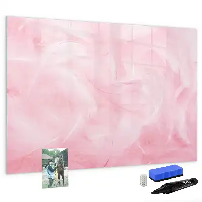 Beschreibbare Magnettafel mit Feder Abstraktion Motiv