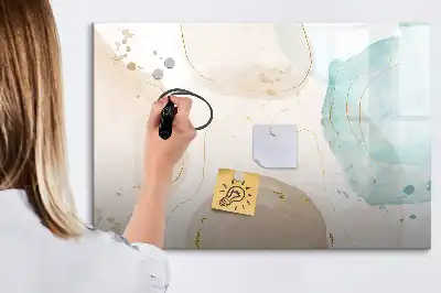 Magnetische Schreibtafel mit Aquarellflecken-Design