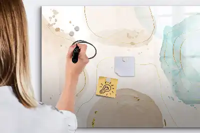 Magnetische Schreibtafel mit Aquarellflecken-Design
