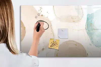 Magnetische Schreibtafel mit Aquarellflecken-Design