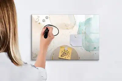 Magnetische Schreibtafel mit Aquarellflecken-Design