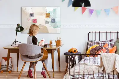 Magnetische Schreibtafel mit Aquarellflecken-Design