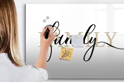 Beschreibbare Magnettafel mit Motiv Text Familie