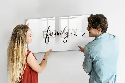 Beschreibbare Magnettafel mit Motiv Text Familie