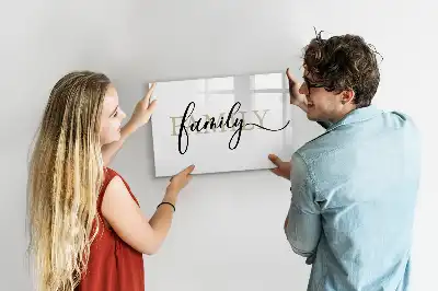 Beschreibbare Magnettafel mit Motiv Text Familie