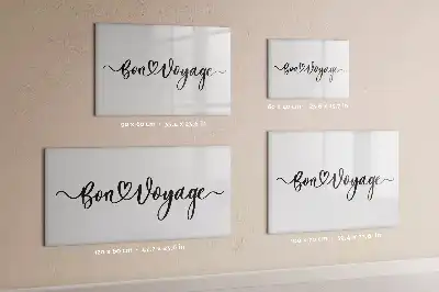 Schreib-Magnettafel mit Motiv Gute Reise