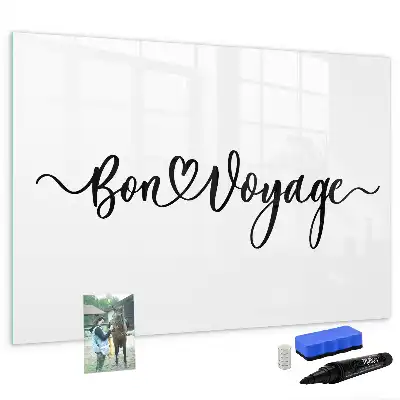 Schreib-Magnettafel mit Motiv Gute Reise