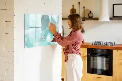 Beschreibbare Magnettafel mit Marmor-Abstraktion