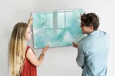 Beschreibbare Magnettafel mit Marmor-Abstraktion