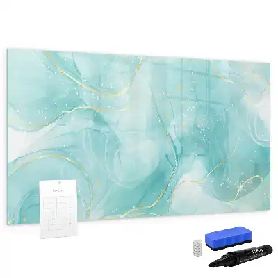 Beschreibbare Magnettafel mit Marmor-Abstraktion