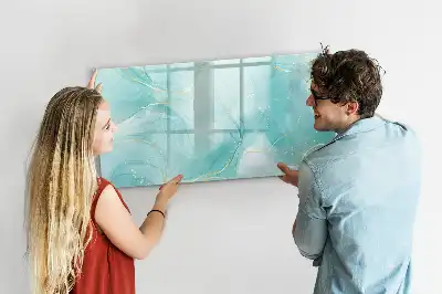 Beschreibbare Magnettafel mit Marmor-Abstraktion