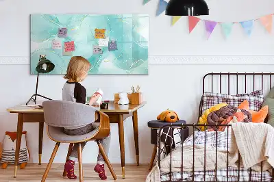 Beschreibbare Magnettafel mit Marmor-Abstraktion