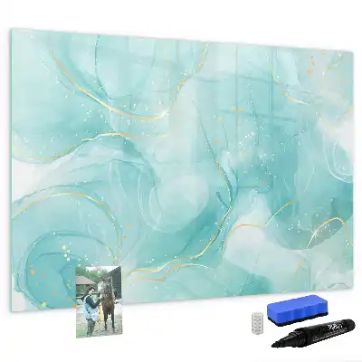 Beschreibbare Magnettafel mit Marmor-Abstraktion