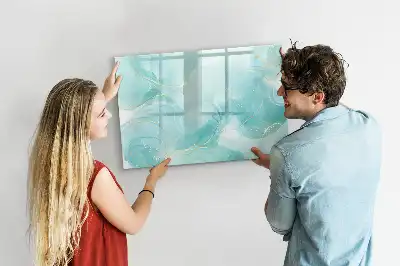 Beschreibbare Magnettafel mit Marmor-Abstraktion