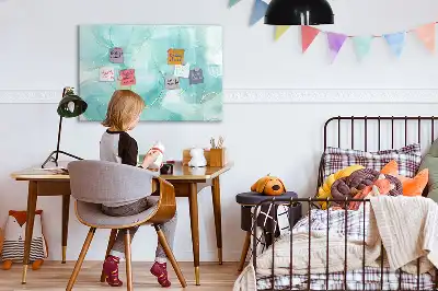 Beschreibbare Magnettafel mit Marmor-Abstraktion