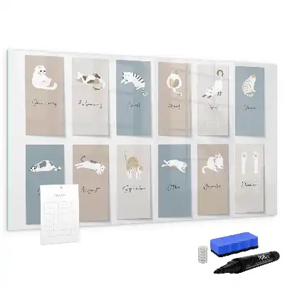Schreib-Magnettafel mit Katzen-Motiv