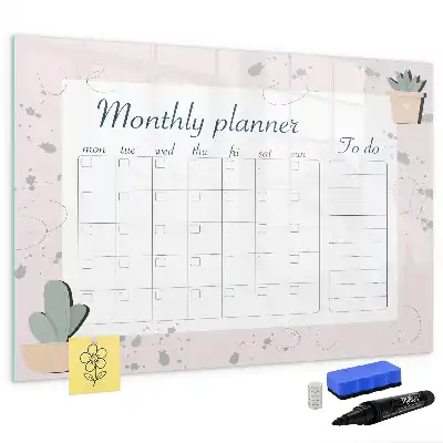 Beschreibbare Magnettafel Planer des Monats