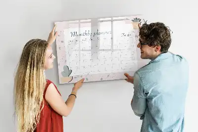 Beschreibbare Magnettafel Planer des Monats