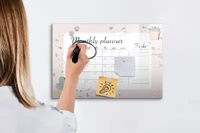 Beschreibbare Magnettafel Planer des Monats
