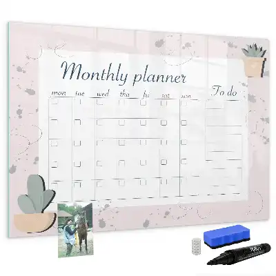 Beschreibbare Magnettafel Planer des Monats