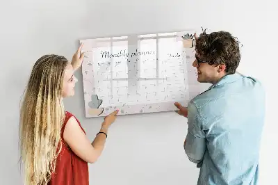 Beschreibbare Magnettafel Planer des Monats