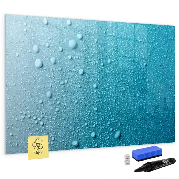 Schreib-Magnettafel in Wassertropfen-Optik