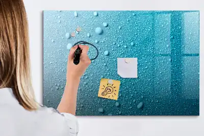 Schreib-Magnettafel in Wassertropfen-Optik