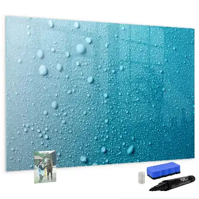 Schreib-Magnettafel in Wassertropfen-Optik