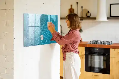 Schreib-Magnettafel in Wassertropfen-Optik