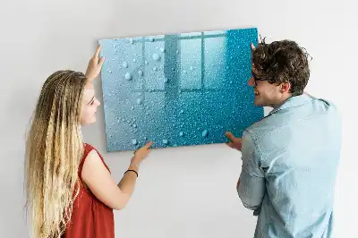 Schreib-Magnettafel in Wassertropfen-Optik