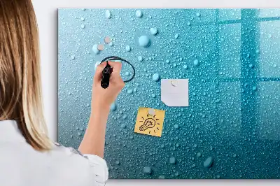 Schreib-Magnettafel in Wassertropfen-Optik