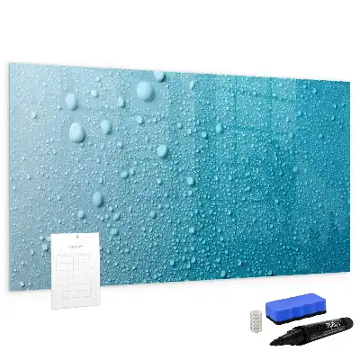 Schreib-Magnettafel in Wassertropfen-Optik
