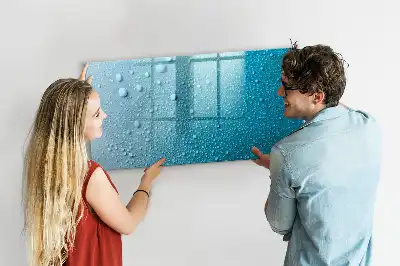 Schreib-Magnettafel in Wassertropfen-Optik