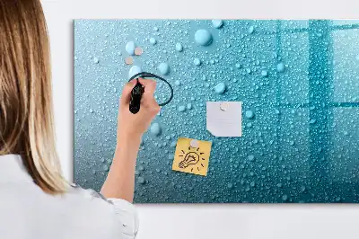 Schreib-Magnettafel in Wassertropfen-Optik