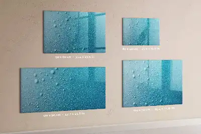 Schreib-Magnettafel in Wassertropfen-Optik