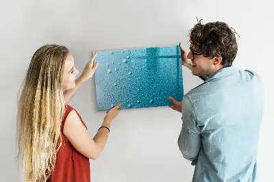 Schreib-Magnettafel in Wassertropfen-Optik