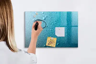 Schreib-Magnettafel in Wassertropfen-Optik