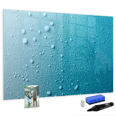 Schreib-Magnettafel in Wassertropfen-Optik