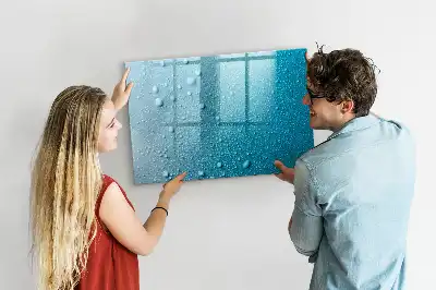 Schreib-Magnettafel in Wassertropfen-Optik