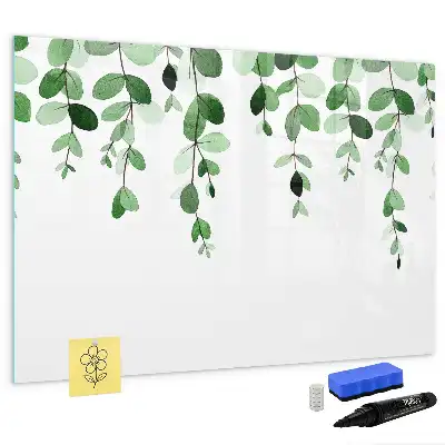 Beschreibbare Magnettafel mit Motiv Pflanzenblätter