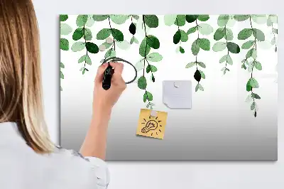 Beschreibbare Magnettafel mit Motiv Pflanzenblätter