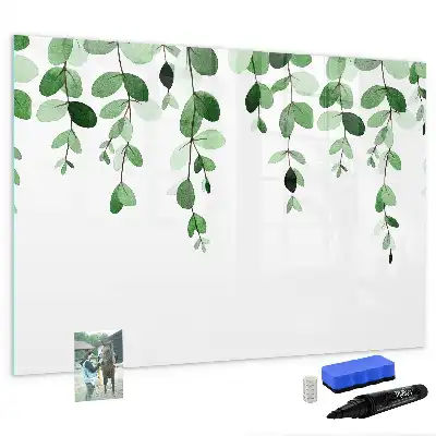 Beschreibbare Magnettafel mit Motiv Pflanzenblätter