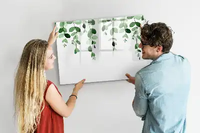Beschreibbare Magnettafel mit Motiv Pflanzenblätter