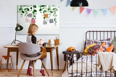Beschreibbare Magnettafel mit Motiv Pflanzenblätter