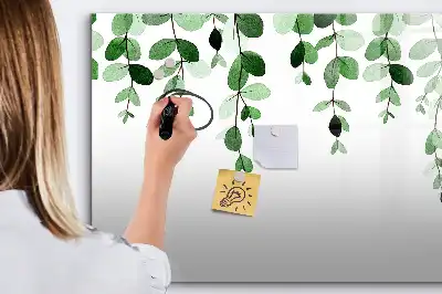 Beschreibbare Magnettafel mit Motiv Pflanzenblätter