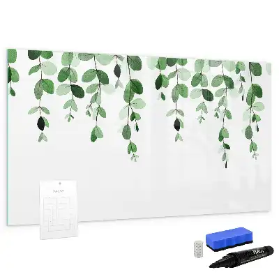 Beschreibbare Magnettafel mit Motiv Pflanzenblätter